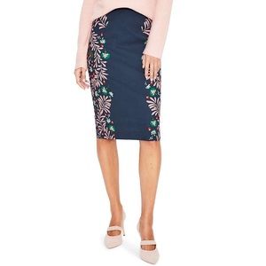 Boden Floral Pencil Skirt